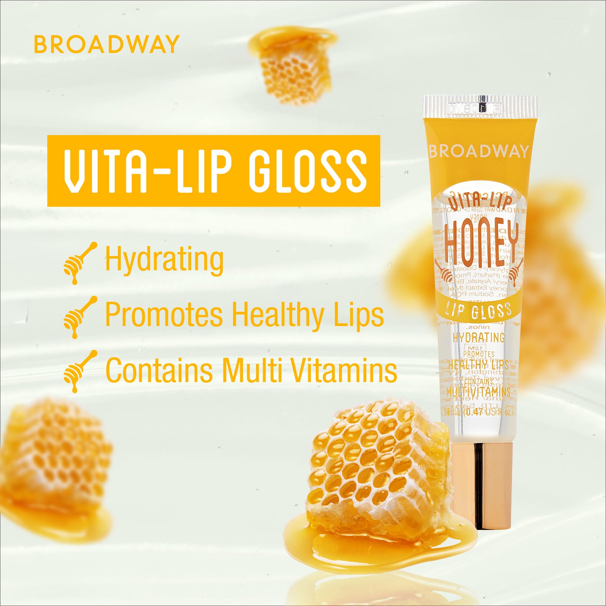 Brillance éclatante et durable du Vita-Lip Gloss Ruby Kisses Broadway