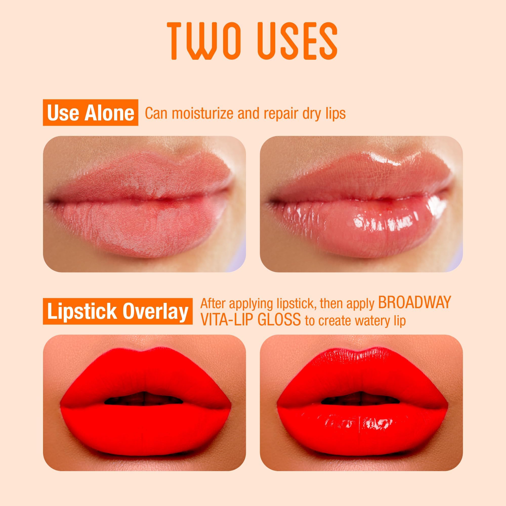 Ruby Kisses Broadway Vita-Lip Gloss finition brillante adaptée à un look quotidien