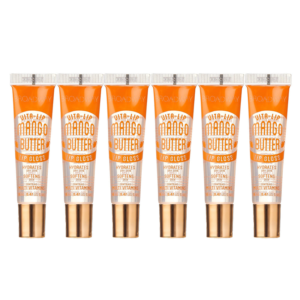 Ruby Kisses Broadway Vita-Lip Gloss flacon transparent avec beurre de mangue pour hydrater durablement