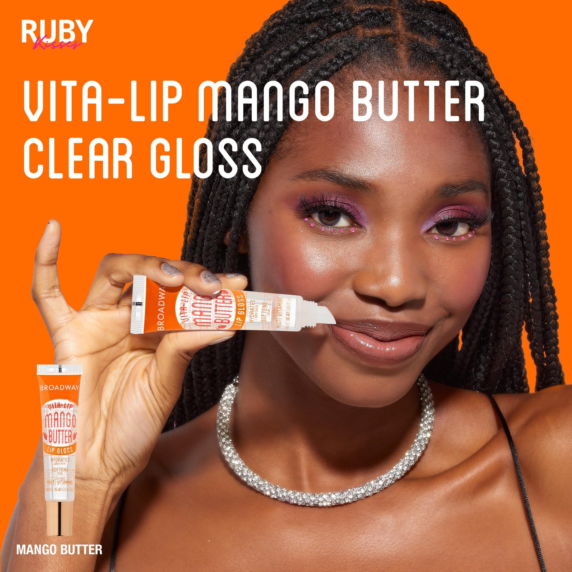 Ruby Kisses Broadway Vita-Lip Gloss texture gel légère sans effet collant
