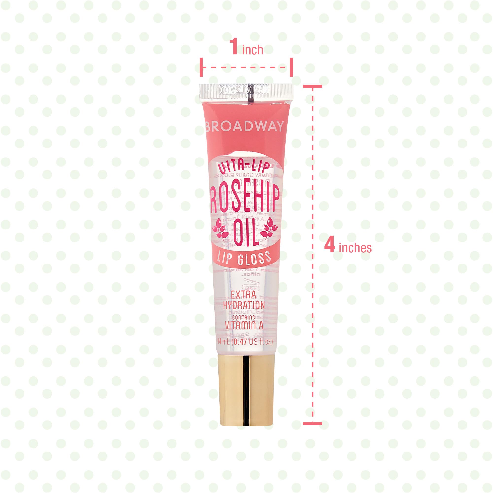 Ruby Kisses Broadway Vita-Lip Gloss convient à tous les âges, porté seul ou sur un rouge.