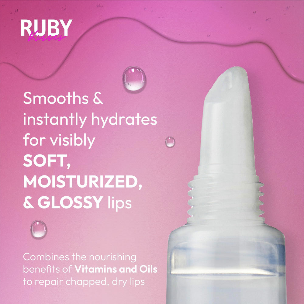 Ruby Kisses huile lèvres claire RLO01 – brillance légère et hydratation durable.