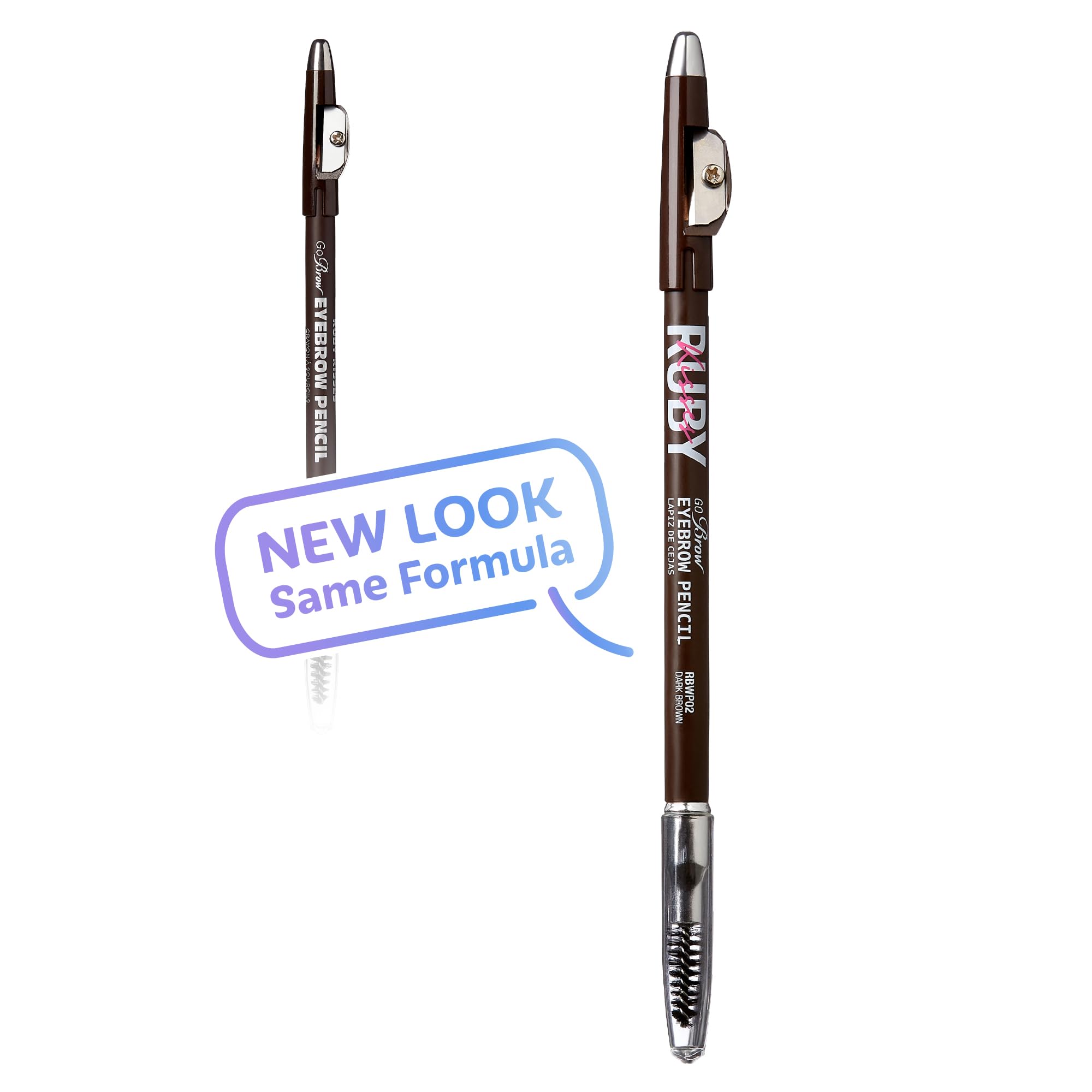 Kiss Go Brow en bois Ruby Kisses, teinte Dark Brown adaptée aux tons bruns.