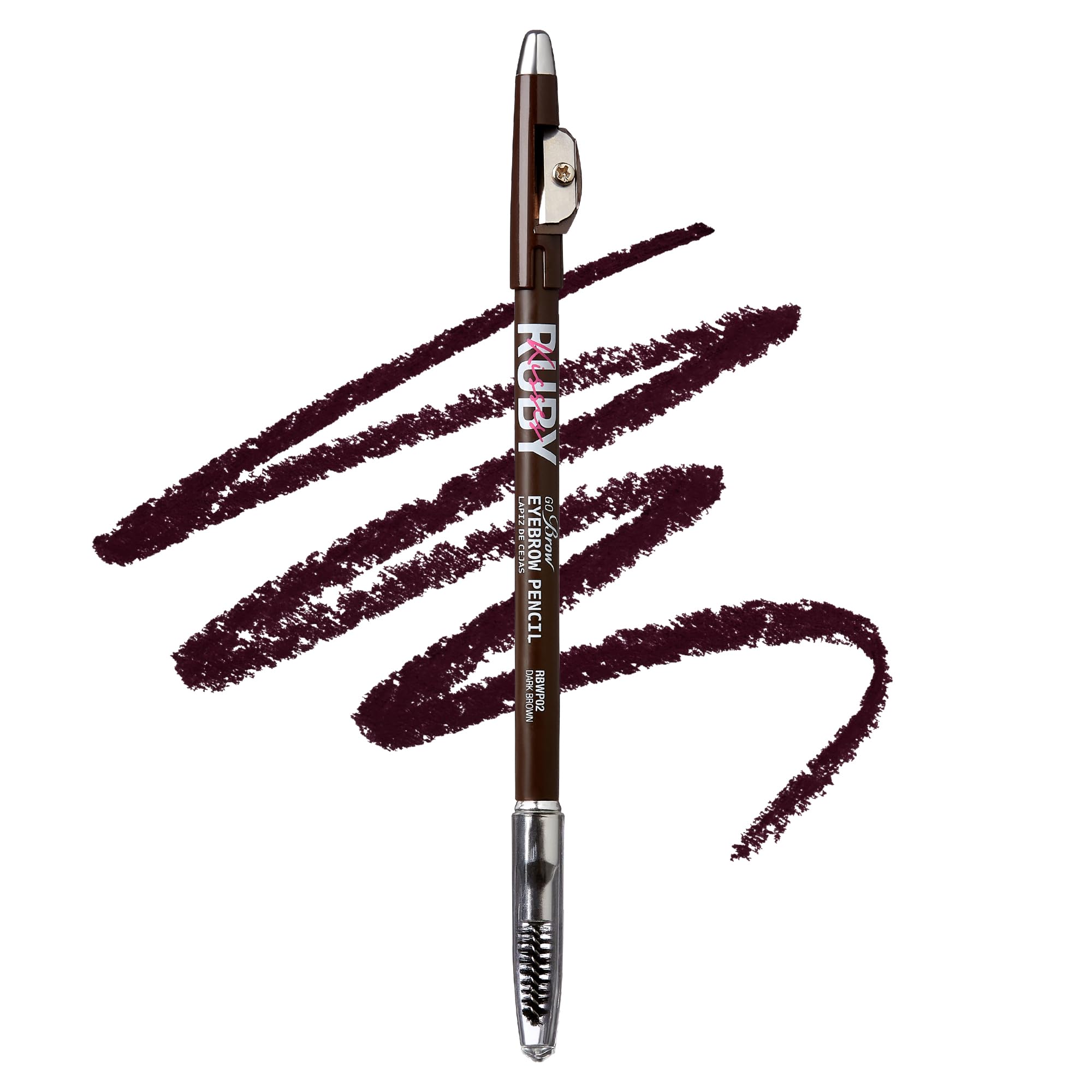 Ruby Kisses Kiss Go Brow, crayon solide en bois pour une application stable.