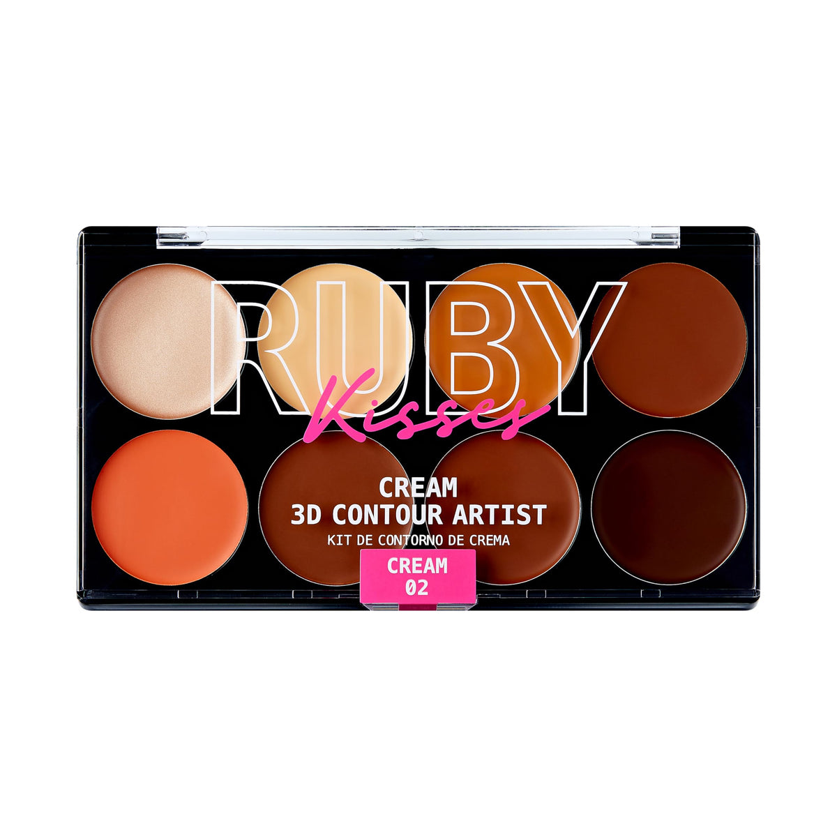 Ruby Kisses palette 3D contour crème, finition légère et longue tenue.