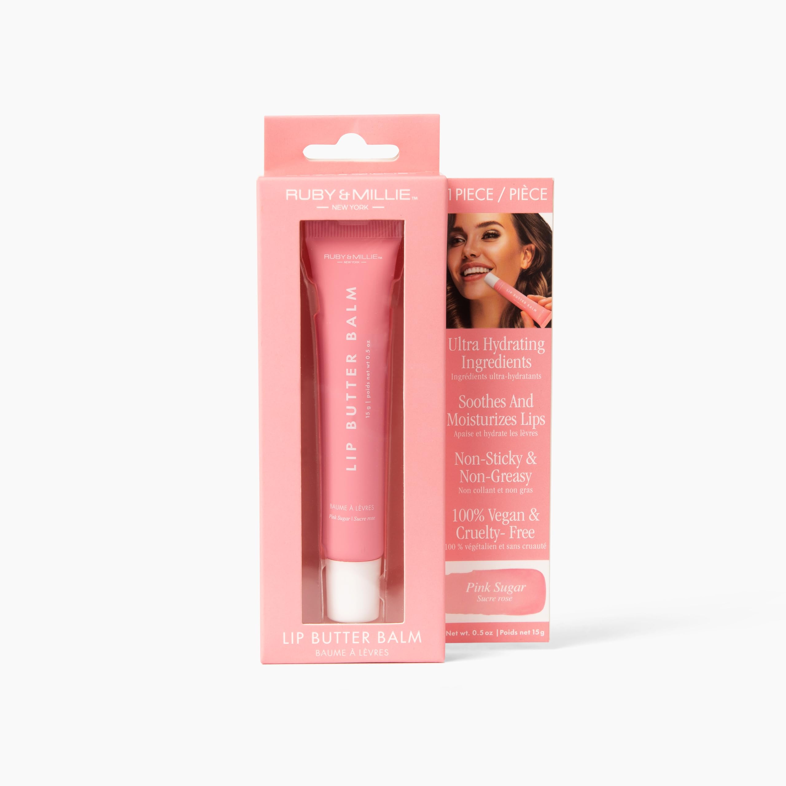 Ruby & Millie format 0,5 oz facile à glisser dans la poche.