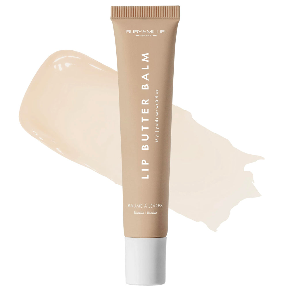 Ruby et Millie Lip Balm Vanille avec applicateur silicone pour une application précise et propre.