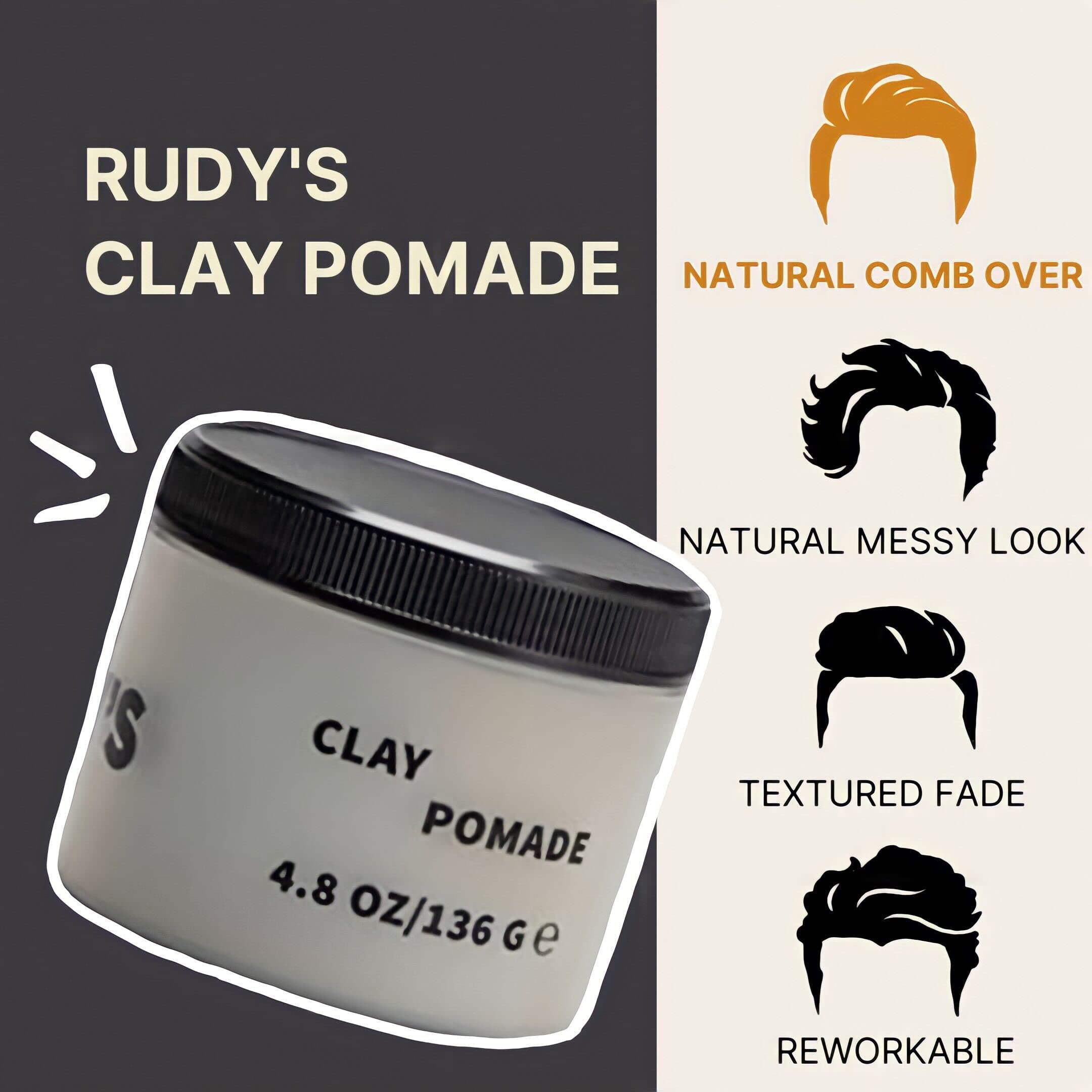 Rudy's Pâte Argileuse Coiffante, texture définie pour du volume sans lourdeur.