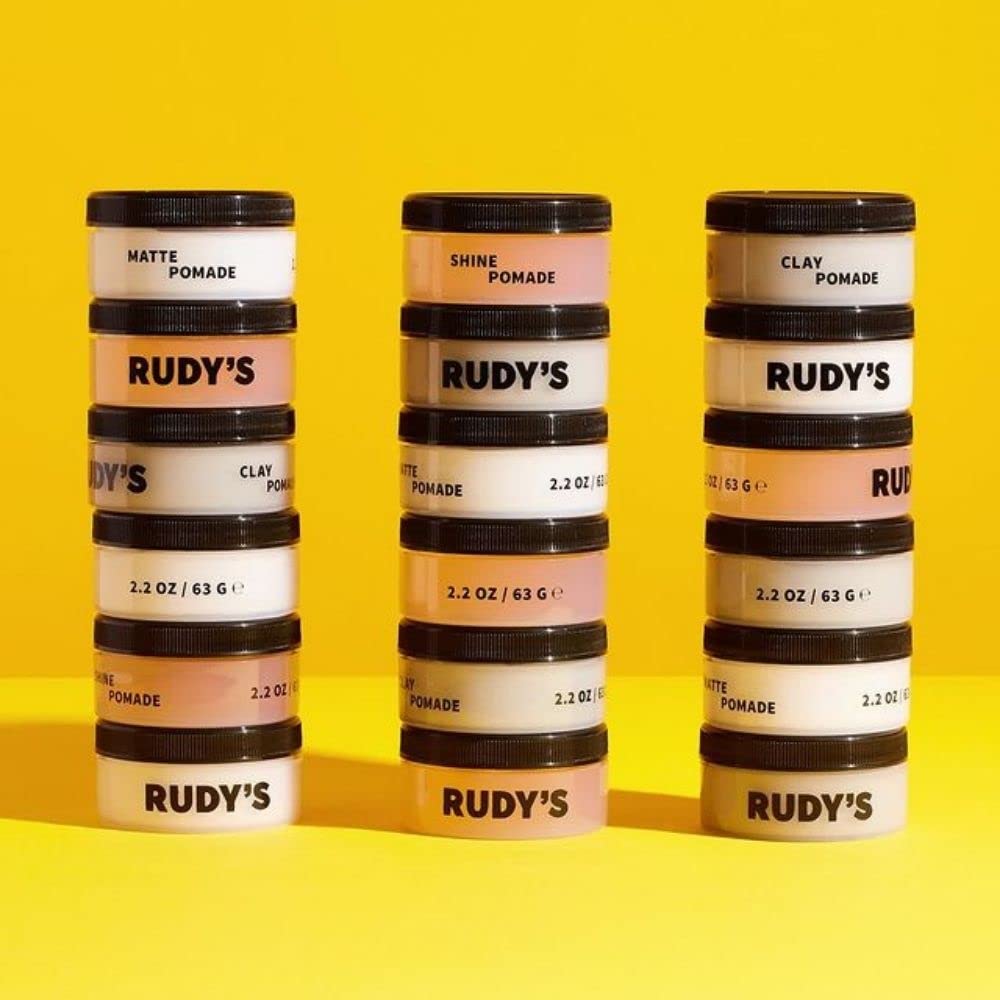 Rudy's Pâte Argileuse Coiffante, ingrédients naturels et sans parabènes pour une routine simple.