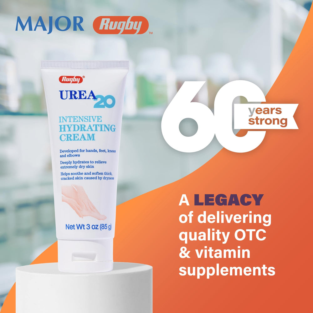 Rugby Urea 20% appliquée sur les mains pour peau souple et hydratée