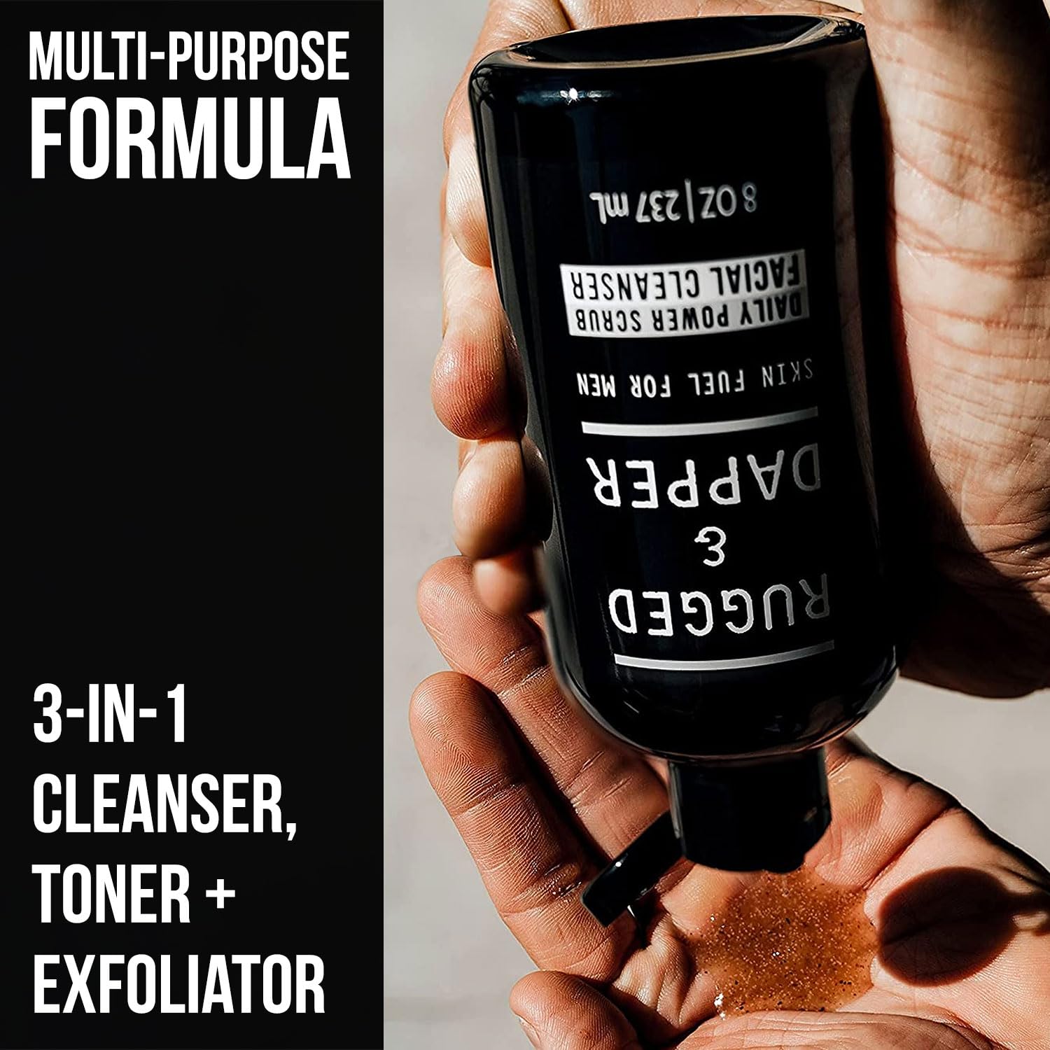 RUGGED & DAPPER – Exfoliant visage avec billes visibles, action douce