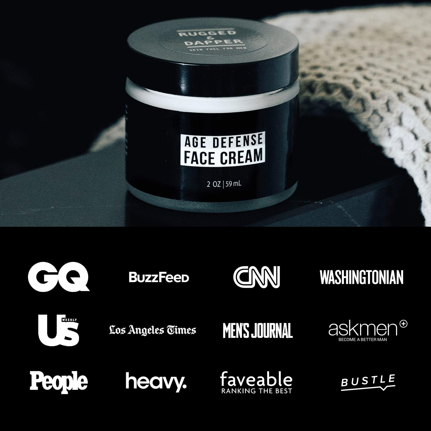 RUGGED & DAPPER Crème Visage – aloe-jojoba, ingrédients naturels pour la peau