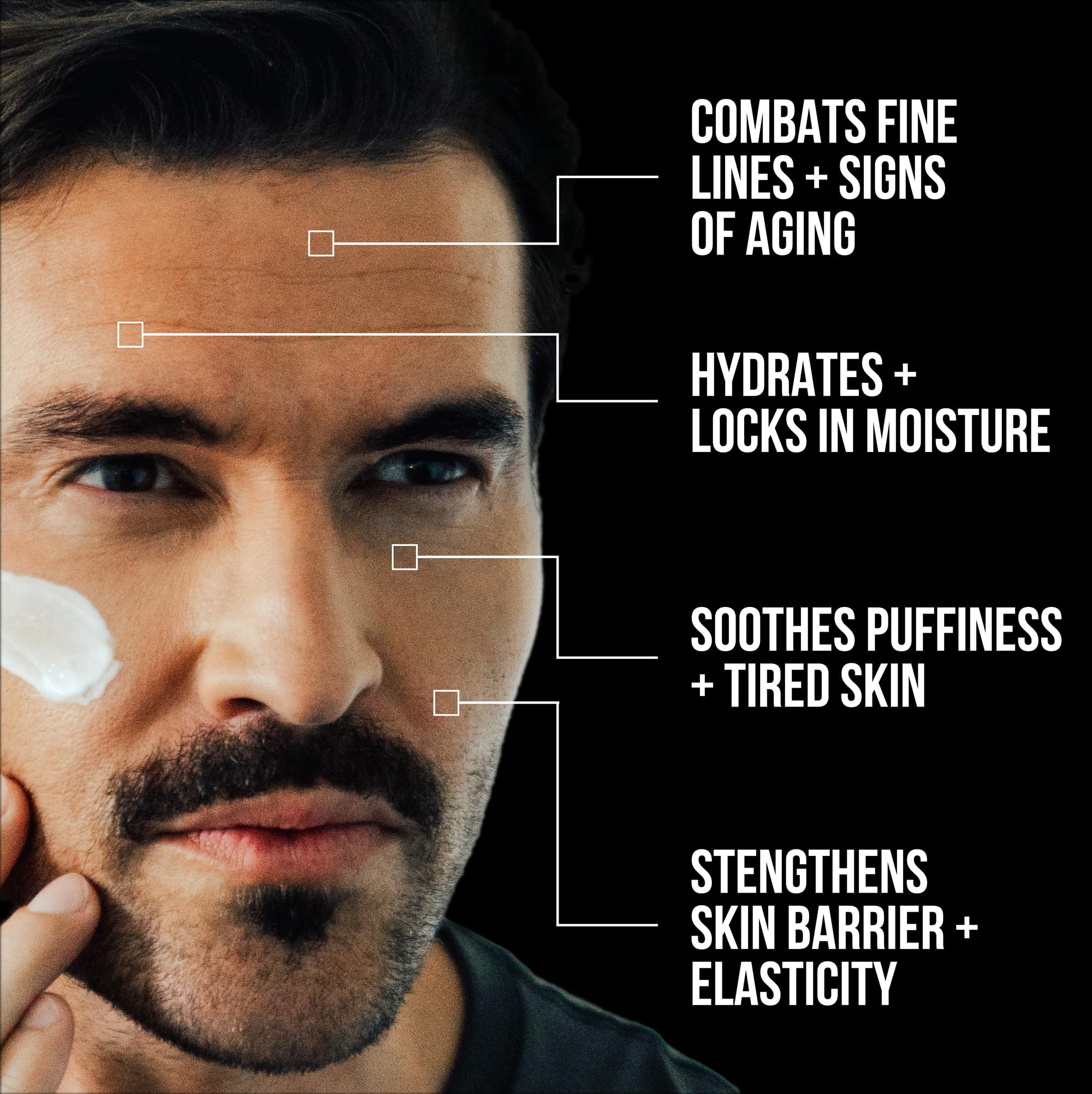 RUGGED & DAPPER Crème Visage – anti-ride, amélioration potentielle des rides