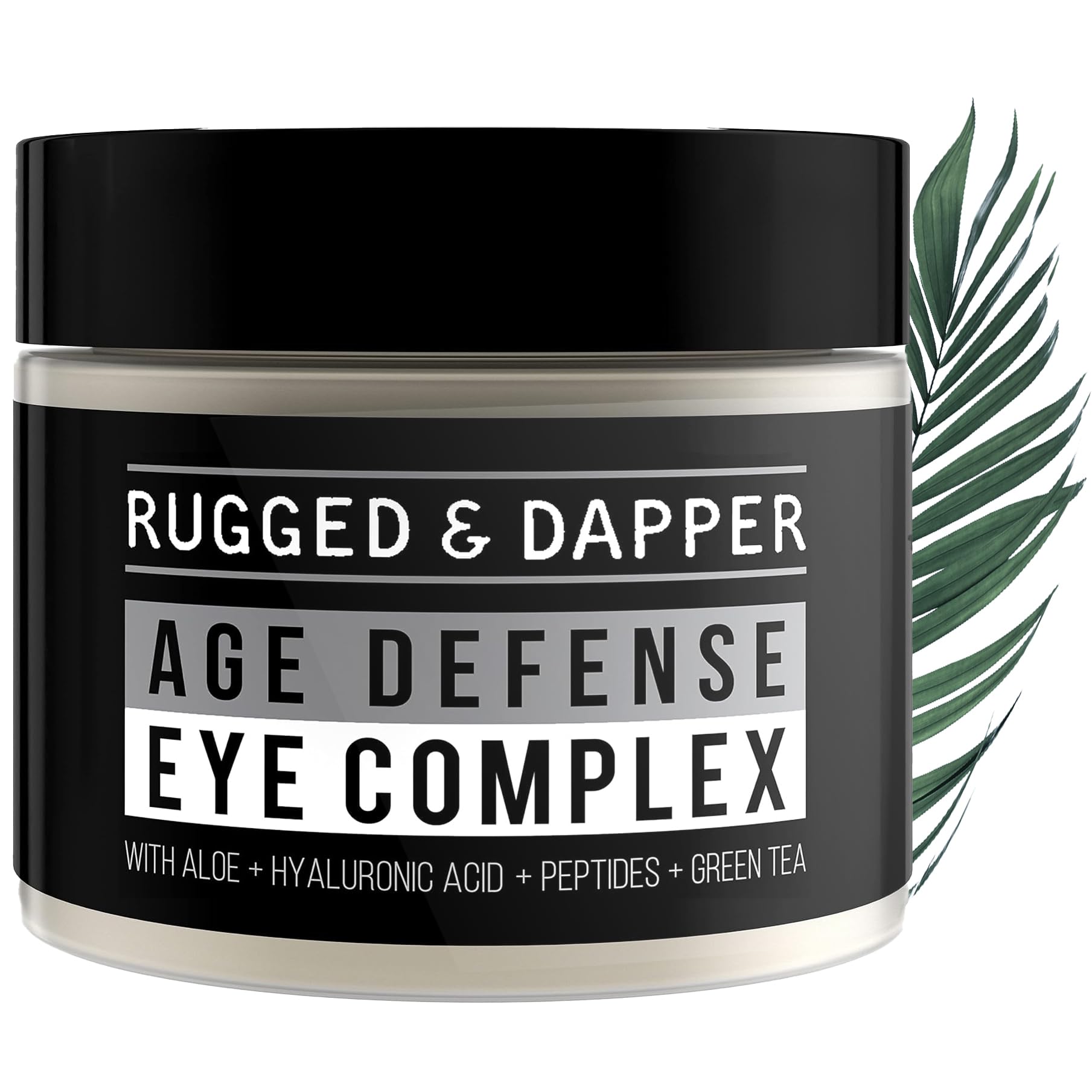 La crème Yeux Rugged & DAPPER en bouteille offre une hydratation ciblée pour un regard frais.