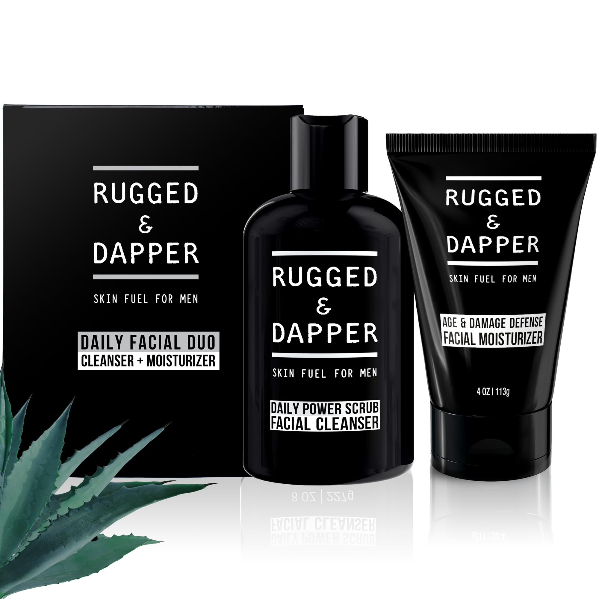 RUGGED & DAPPER nettoyant visage quotidien pour une peau propre et fraîche.