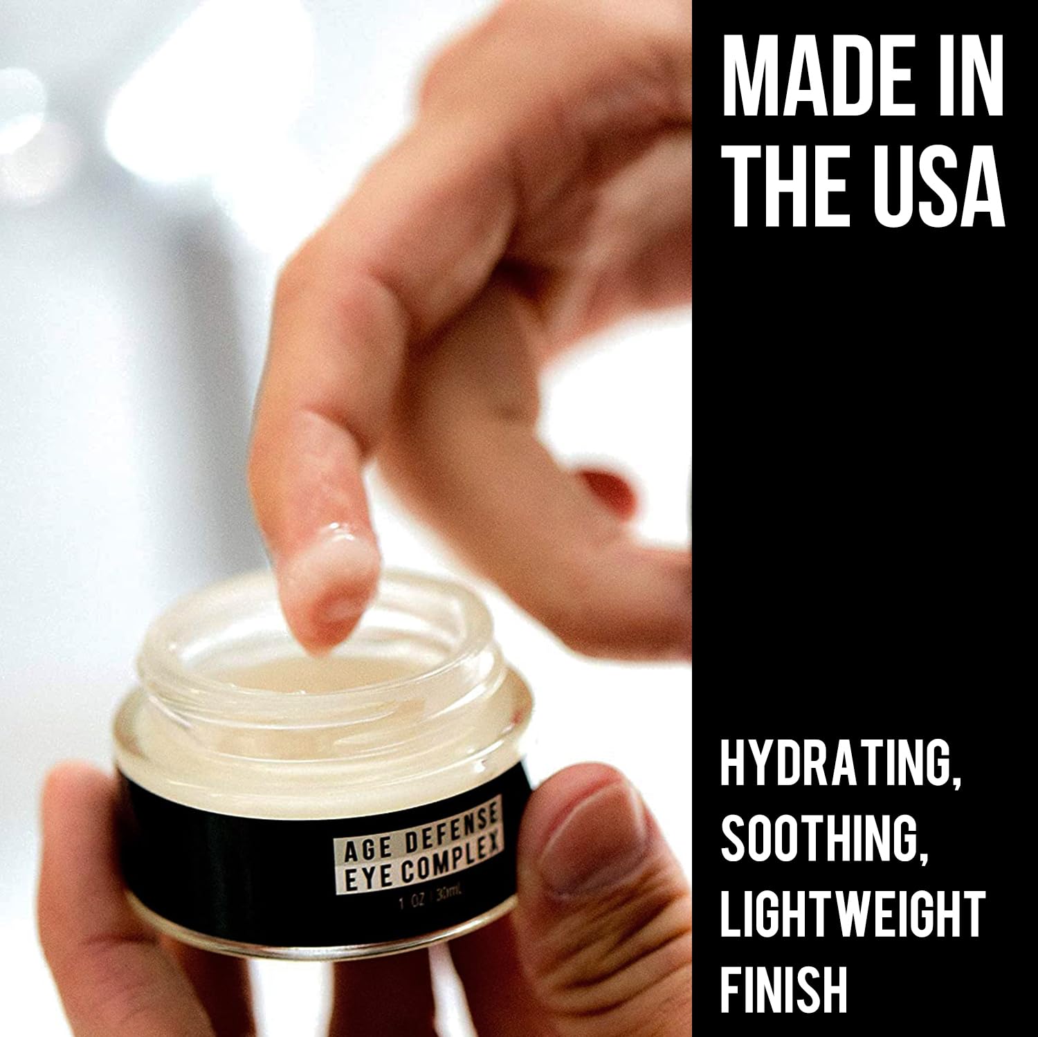 Rugged & DAPPER, routine matinale pour les yeux, apporte fraîcheur et confort.