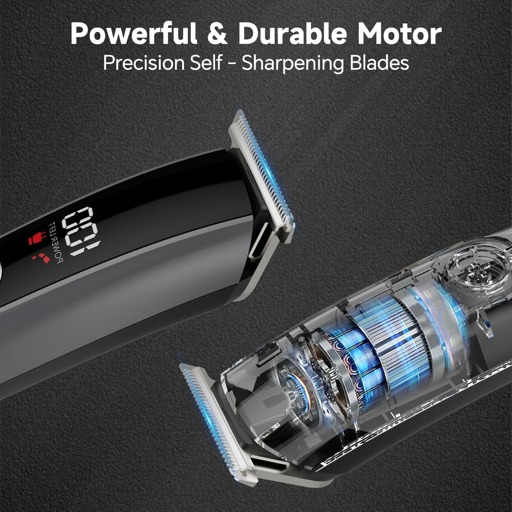Batterie longue durée avec affichage lumineux pour grooming sans interruption.