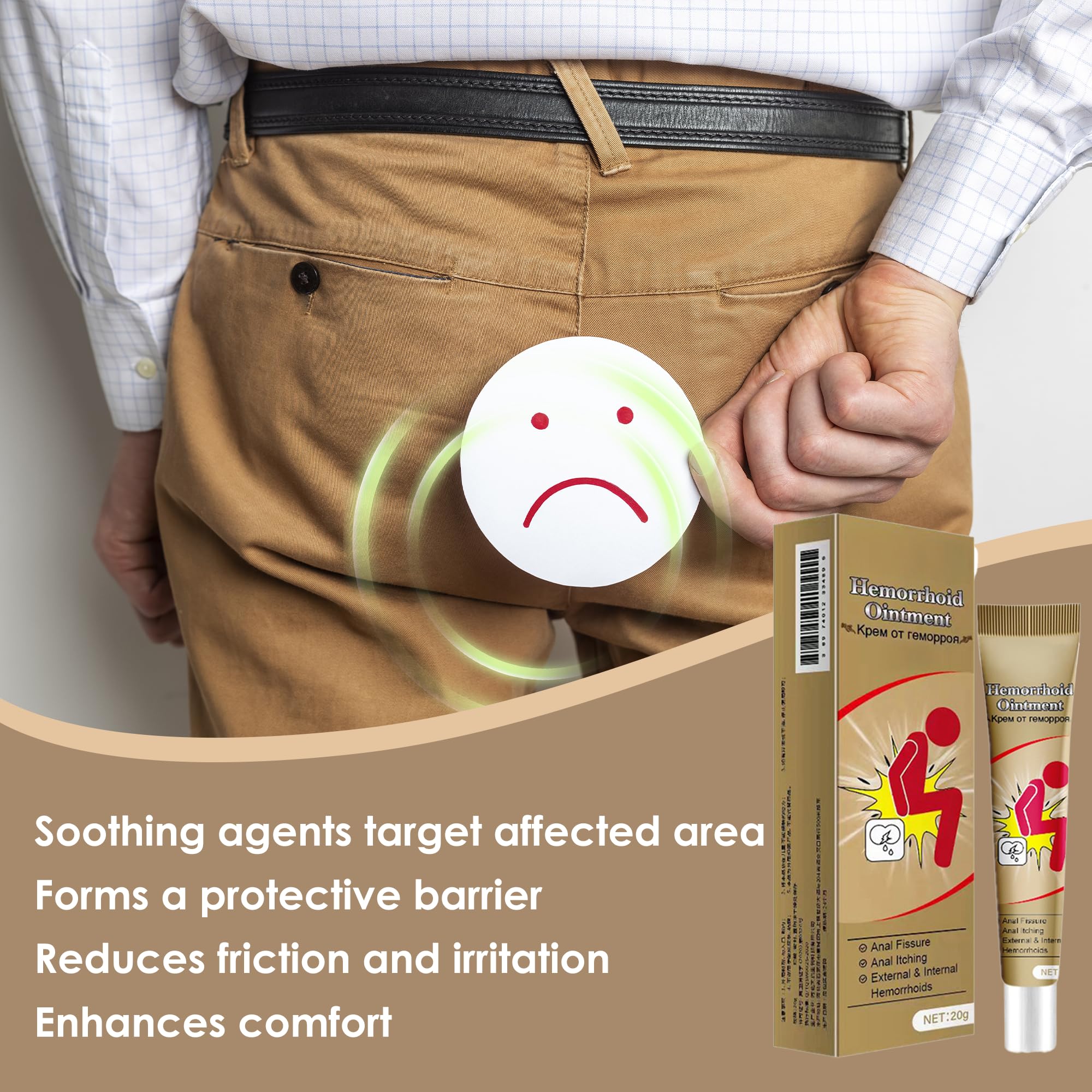 Rulinal aloe vera soothing gel on skin for gentle relief.