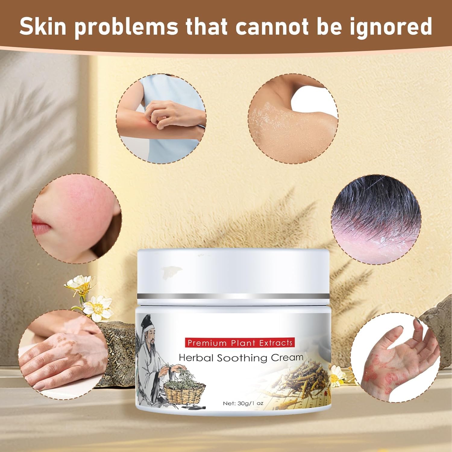 Ingrédients naturels de la Crème apaisante Rulinal pour peau saine