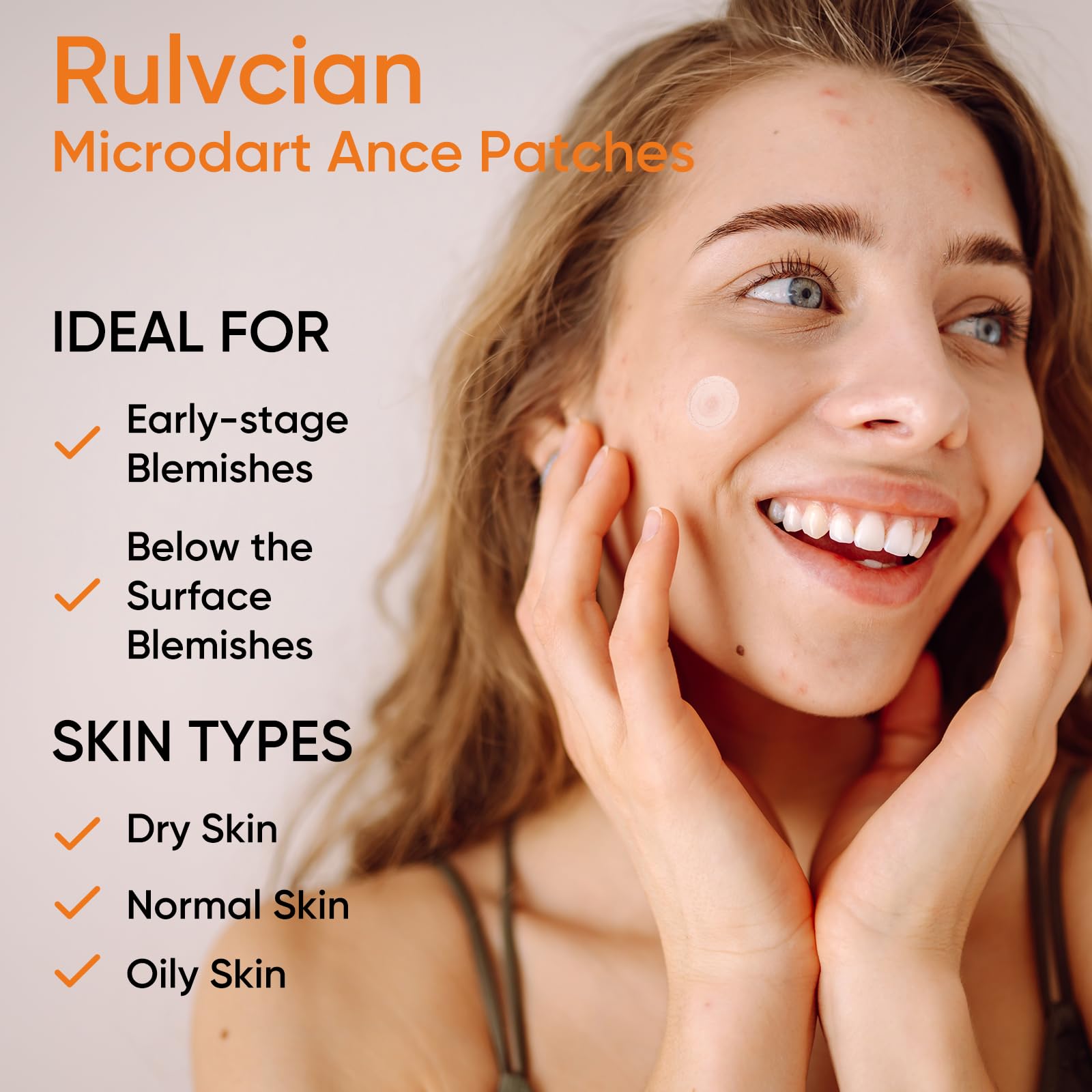 Patchs Rulvcian salicylique pour acné du visage, aide potentielle à réduire les rougeurs.