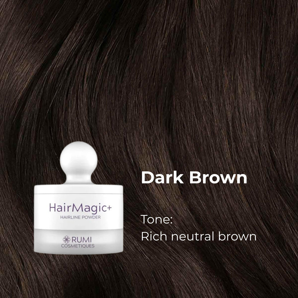Rumi Cosmetiques HairMagic+ couverture cheveux clairsemes pour volume visuel.