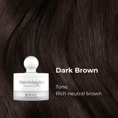 Rumi Cosmetiques HairMagic+ couverture cheveux clairsemes pour volume visuel.