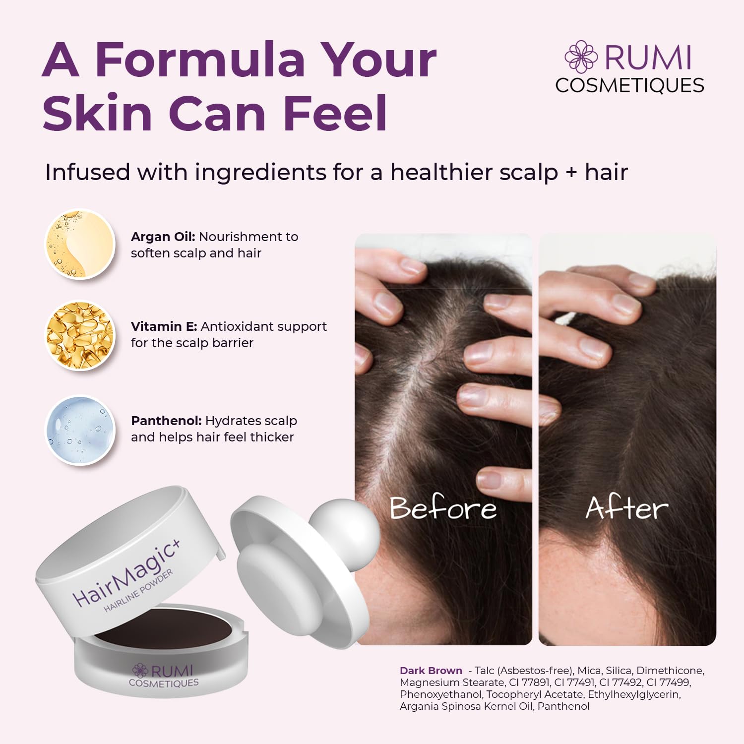 Rumi Cosmetiques HairMagic+ pigments adaptatifs pour teinte naturelle.