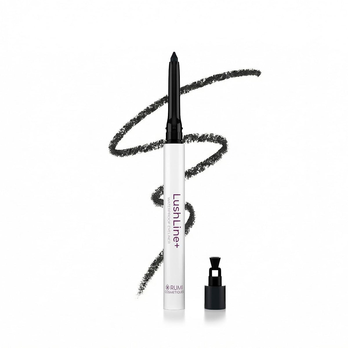 Rumi Cosmetiques LushLine+ crayon yeux étanche offrant un trait durable.
