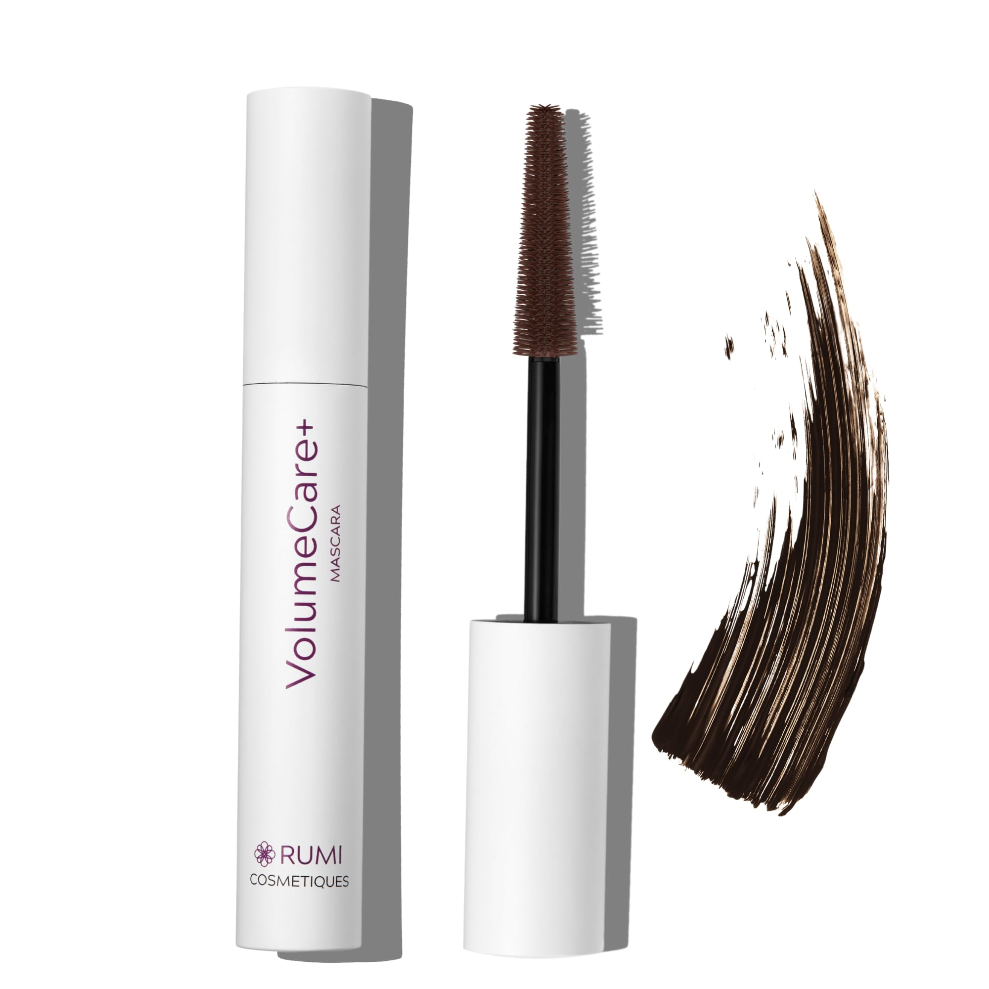 Rumi Cosmetiques VolumeCare+ Mascara, brosse de précision pour une application homogène.