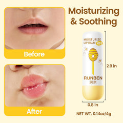 RUNBEN extraits de miel nourrissants, mise en avant des ingrédients naturels.
