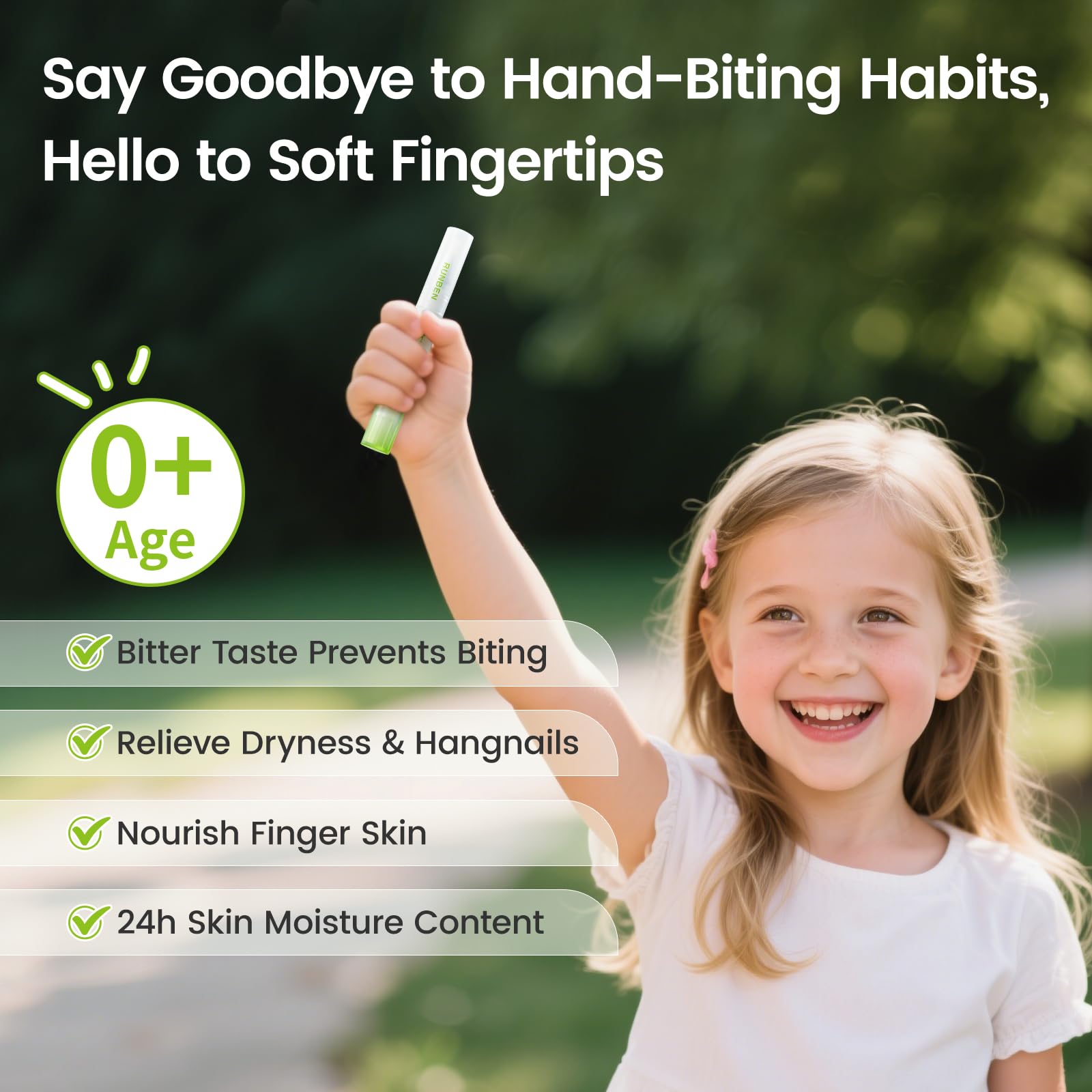 RUNBEN huiles végétales 5 en 1 nourrissent ongles et peau des mains.