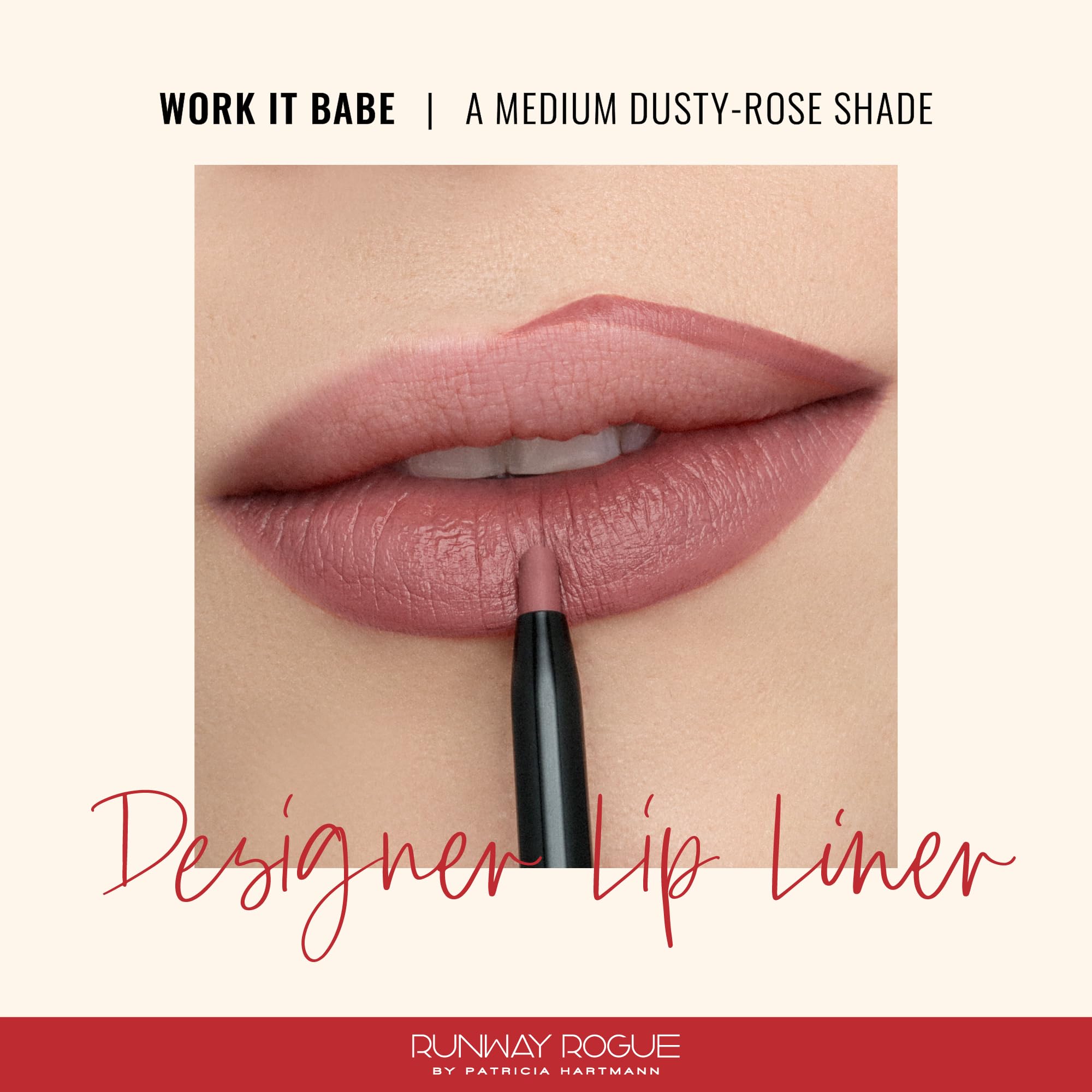 Runway Rogue application contour lèvres pour une définition nette.