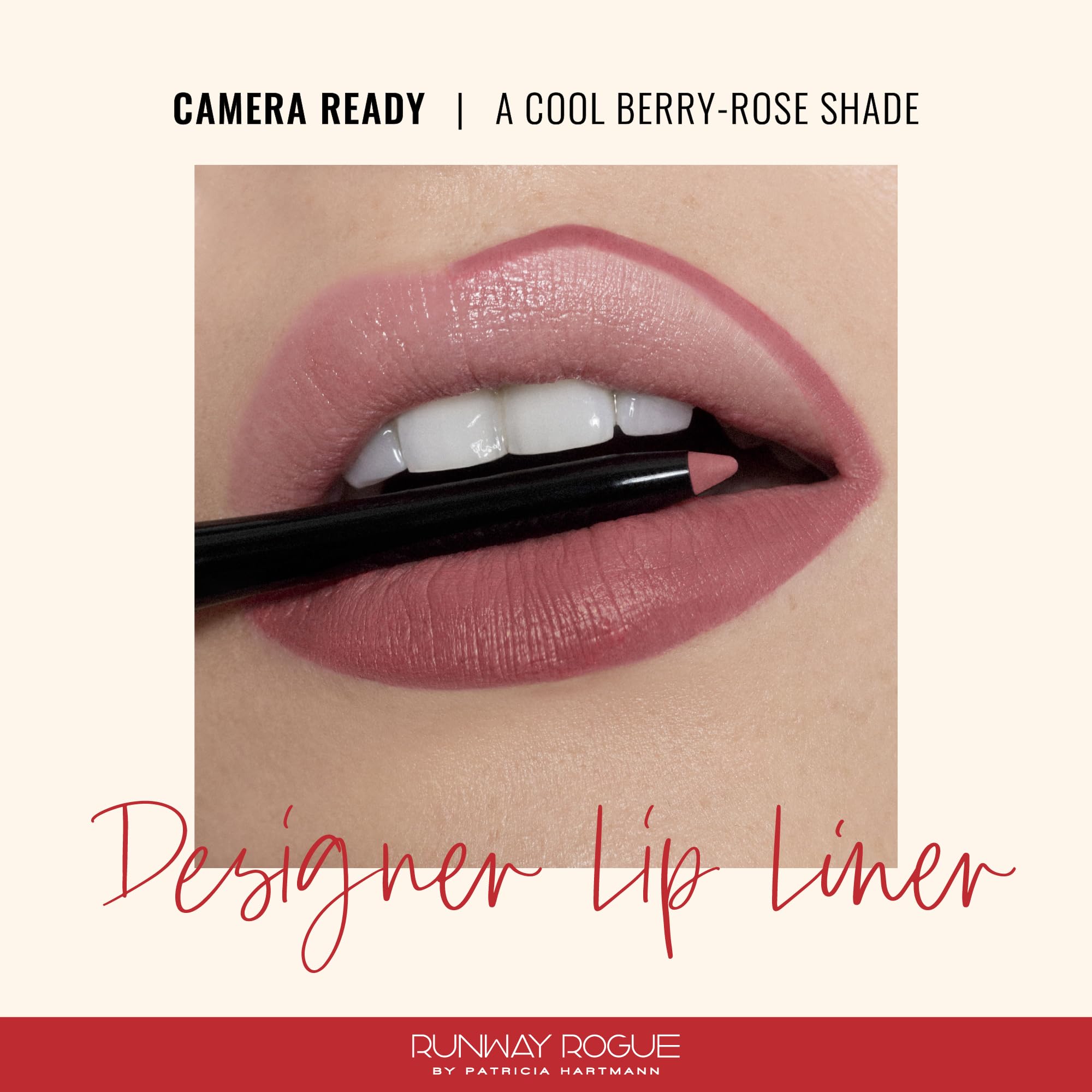 Runway Rogue Lip Liner Matte Rose-Berry, fini velouté pour un look élégant