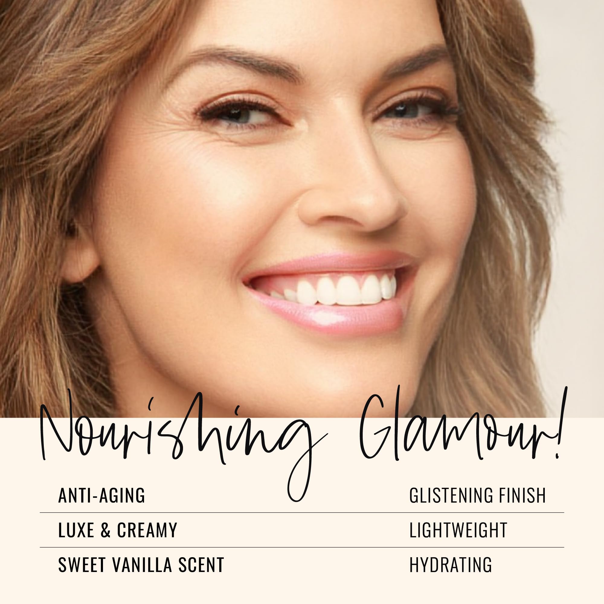 Perles lumineuses du LuxGloss Catwalk pour un éclat subtil.