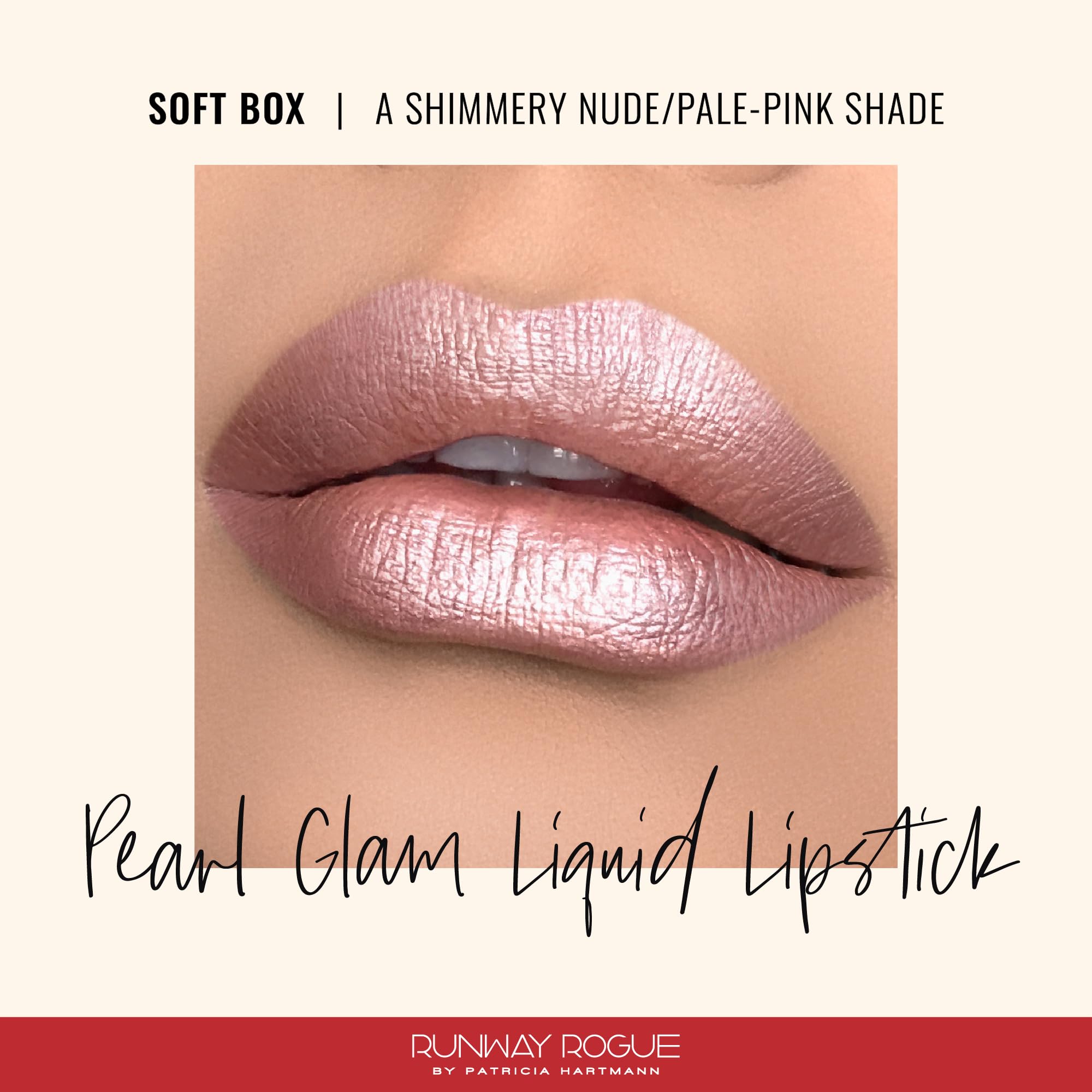 Échantillon Pearl Glam sur peau montrant l’effet irisé éclatant.