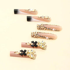 Ongles RUOKEXIN papillon 3D doré, chic et accroche-regard pour soirée.