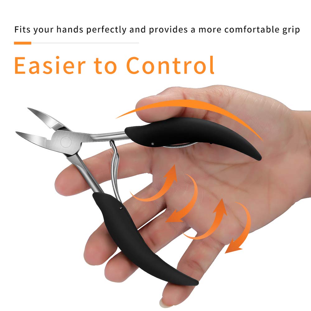 RUOSONG coupe-ongles en acier inoxydable, durabilité et nettoyage facile.