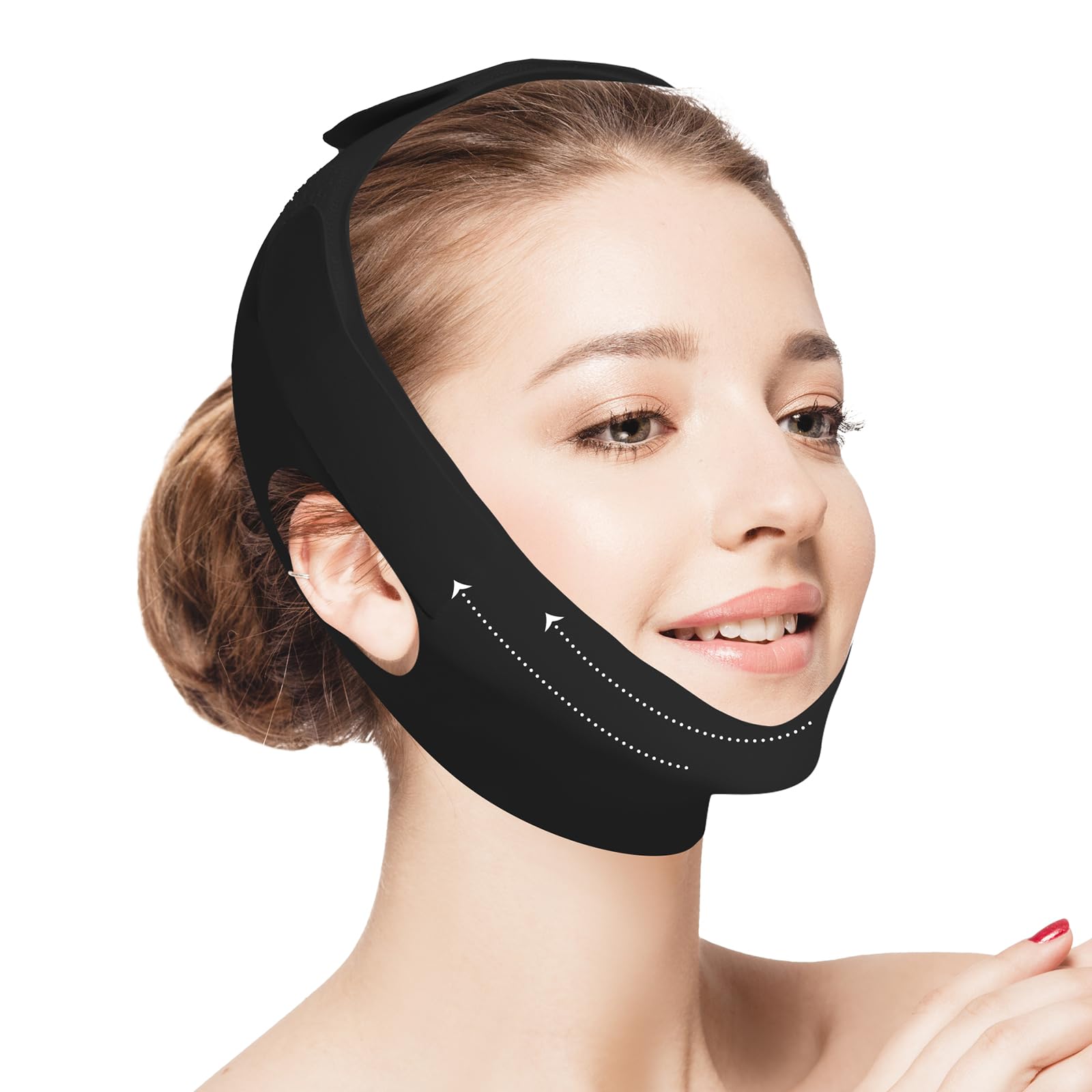 RUSHFORWARD Bande menton dormir – soutien discret pendant le sommeil pour un contour plus net.