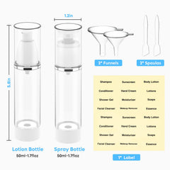 Flacon acrylique transparent Rusikia 50ml, visibilité du niveau facilitée.