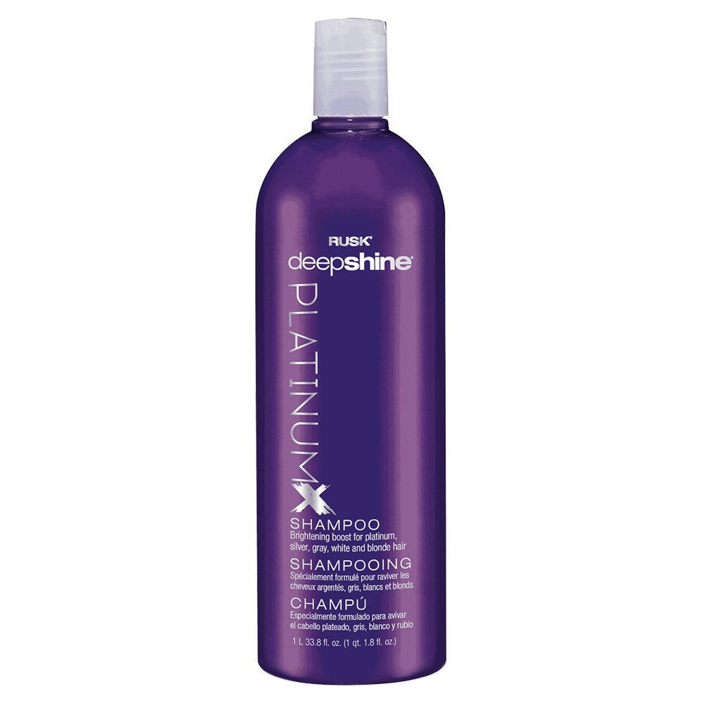 RUSK PlatinumX shampoo bouteille: nettoie en douceur et éclaircit les reflets