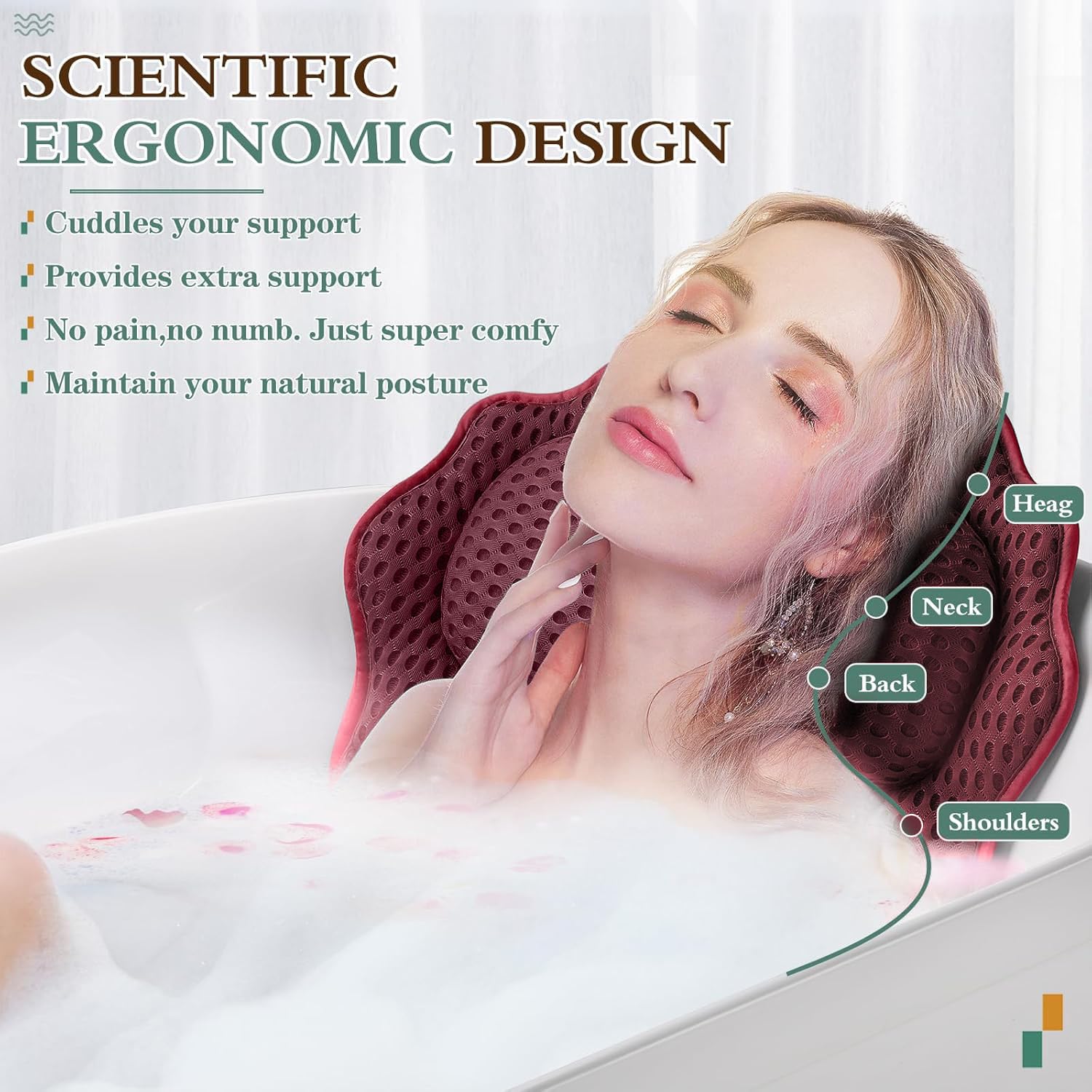 RUVINCE ventouses puissantes assurant un maintien sûr durant le bain.