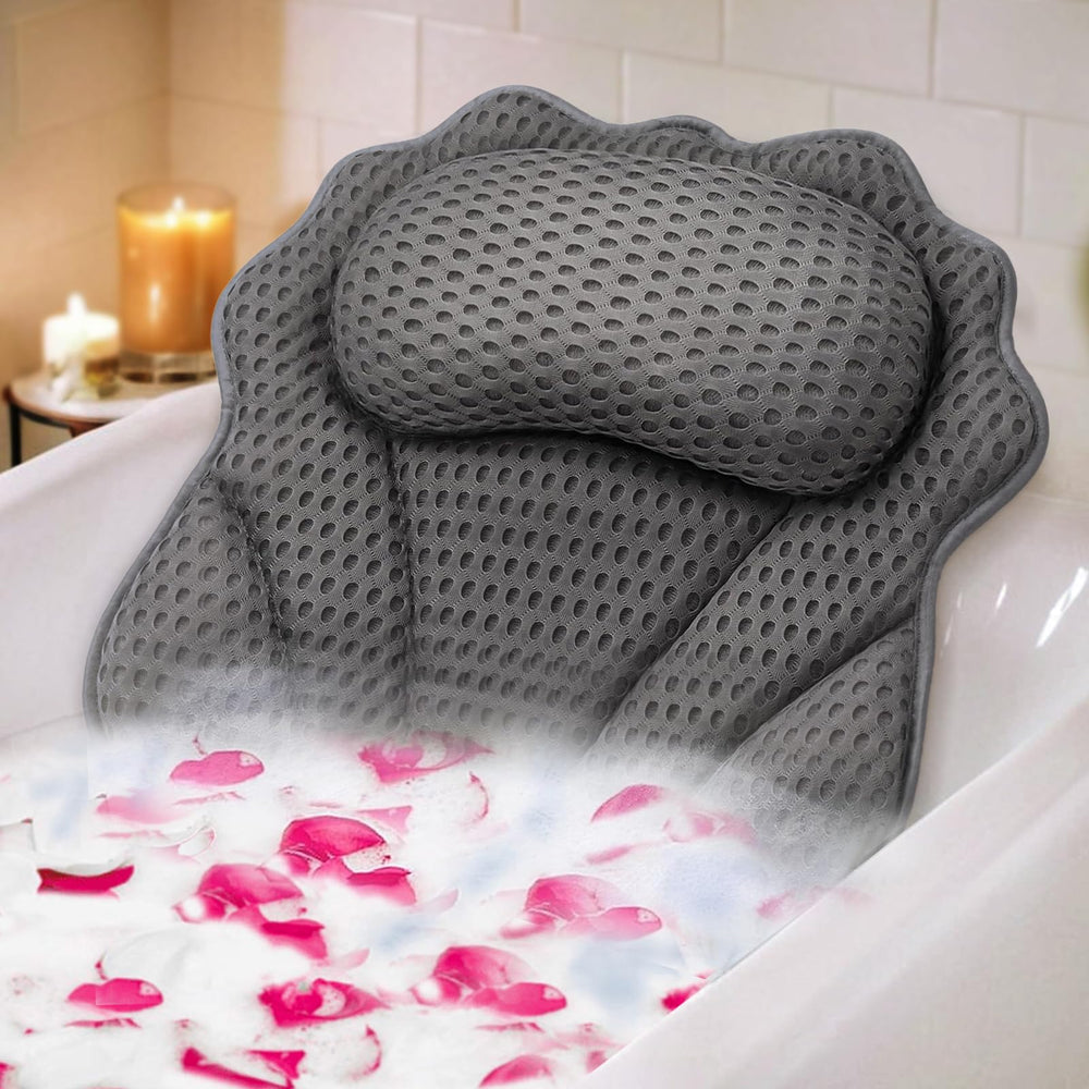 Oreiller de bain RUVINCE 4D ergonomique offrant un soutien pour la tête