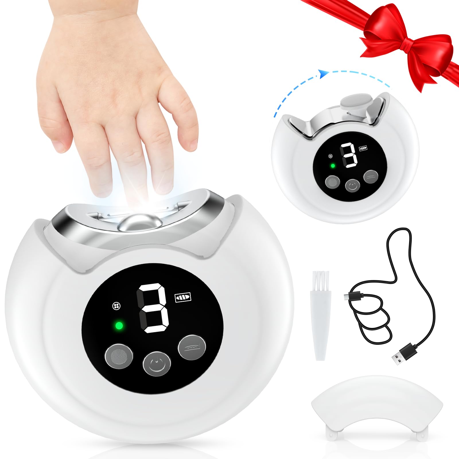 RVDU coupe-ongles électrique avec LED pour coupe précise et sûre.