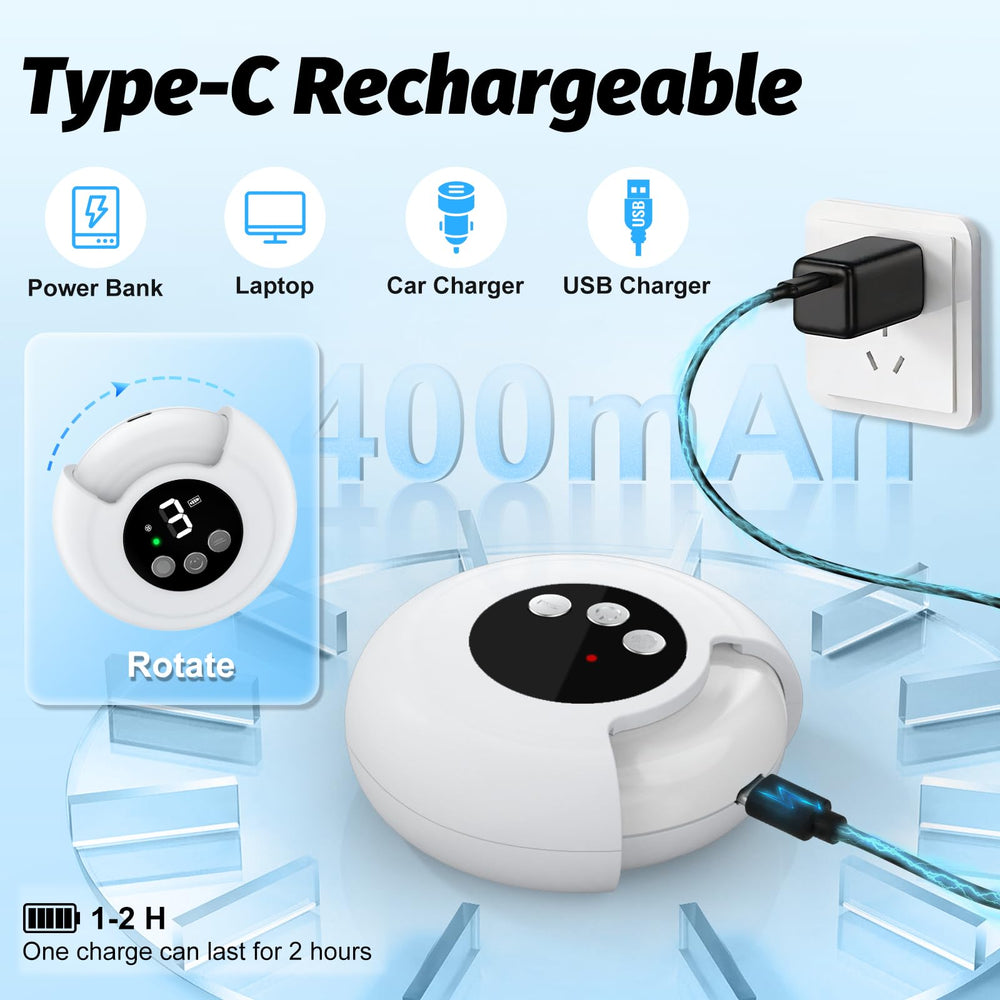 Étui de rangement compact inclus pour transporter facilement l'appareil.