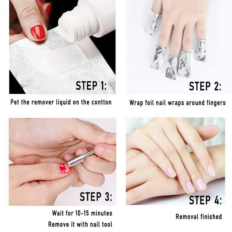 Rvetol emballages aluminium démaquillage ongles dépose rapide et propre