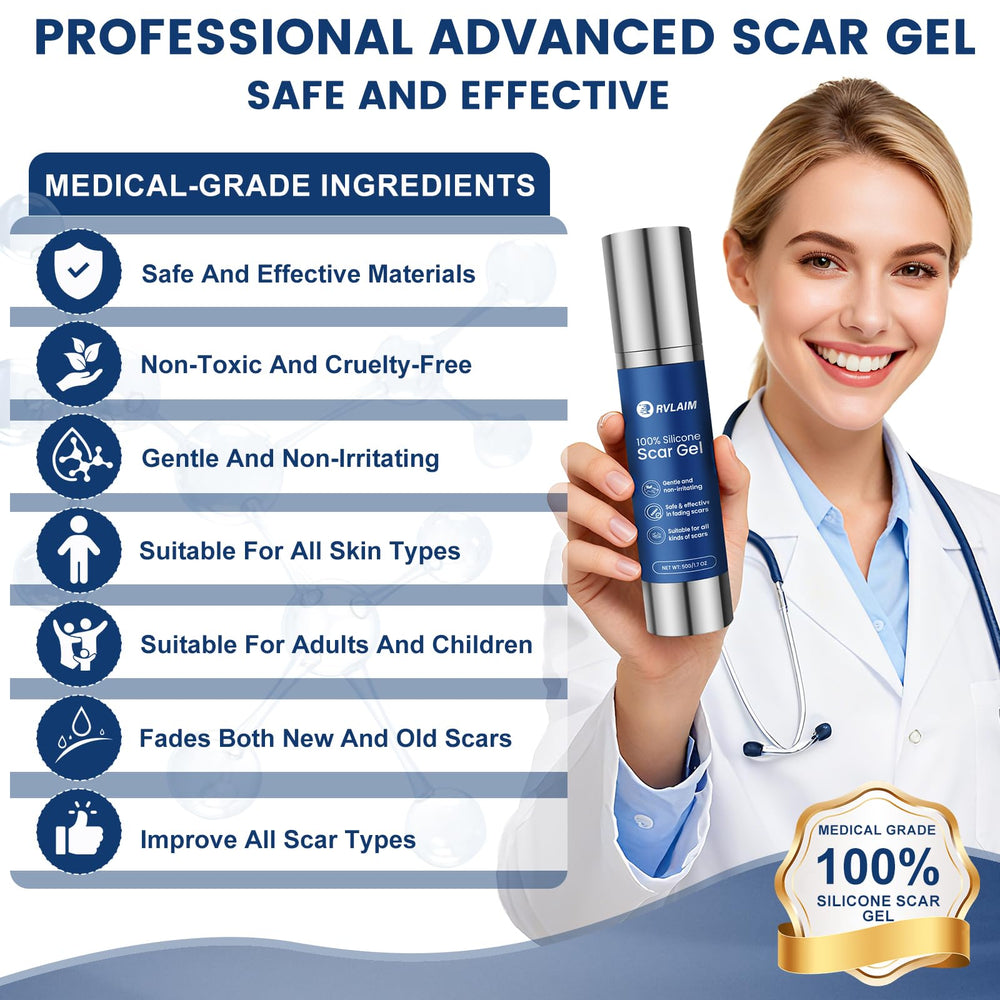 Rvlaim Gel Scar, apaisement nocturne, peut soutenir les cicatrices anciennes.