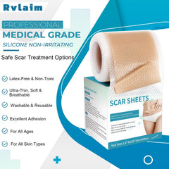 Rvlaim rouleau silicone cicatrice 3 m, application rapide et pratique