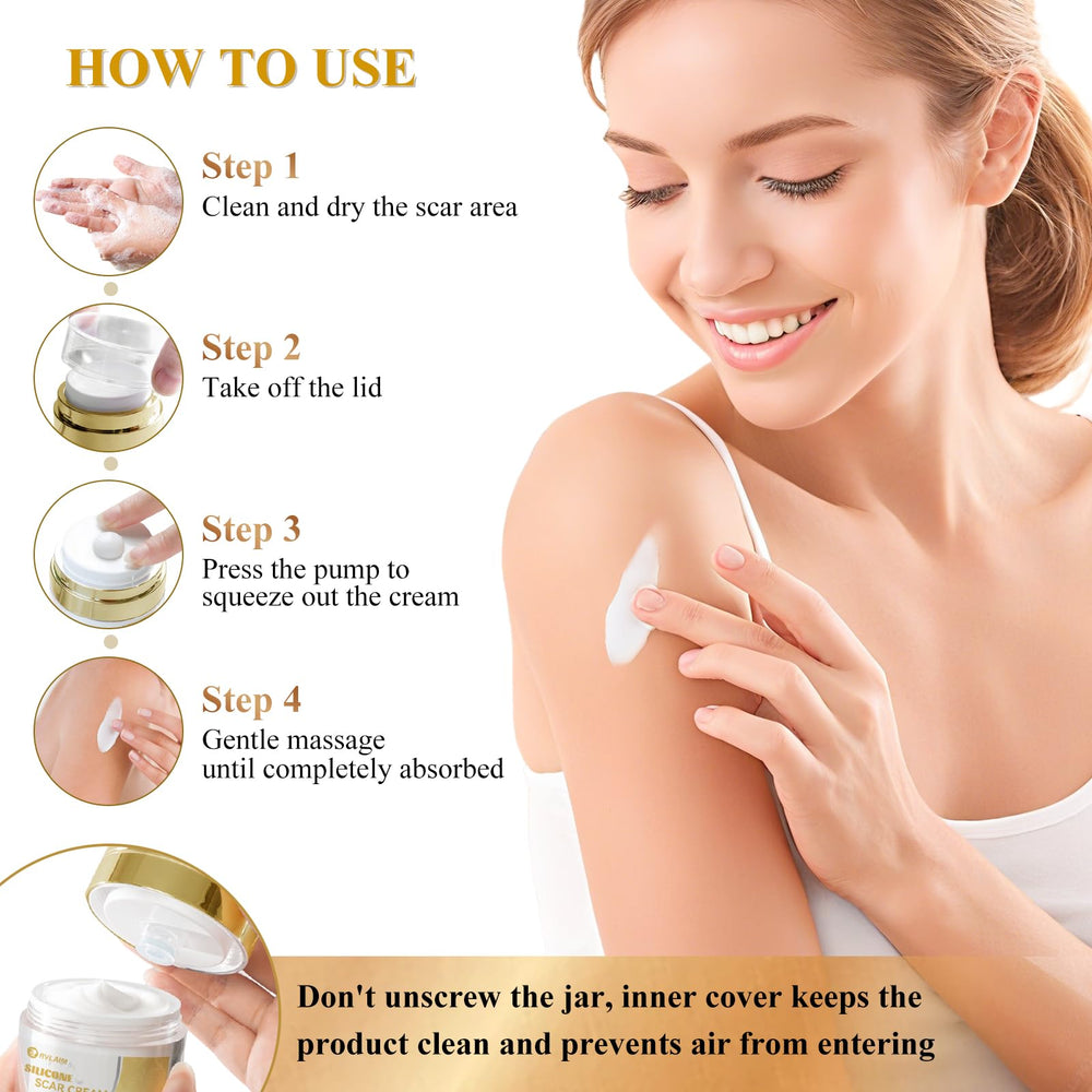 Rvlaim Scar Cream Silicone Gel – Zones post-chirurgie prêtes à une utilisation quotidienne.