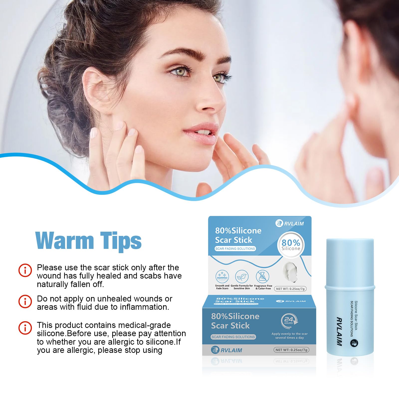 Rvlaim Stick-sans-parfum-pH-equilibre convient aux peaux sensibles.