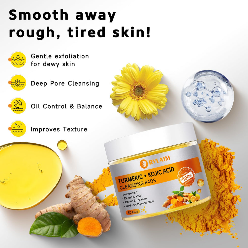 Pad being dispensed for facial cleansing in a skincare routine